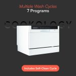 Mini Counter Top Dishwasher 6 Place Settings 7 Cycles White - Image 5