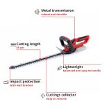 Cordless Hedge Trimmer 55cm 22in Laser-Cut Steel Blades - Image 3