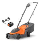 Cordless Lawn Mower 32cm Cutting Width 4 Height Settings 30-60mm 18V 4.0Ah Orange - Image 8