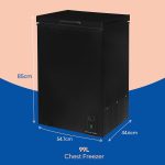 Chest Freezer 99L Freestanding With Adjustable Temperature Black - Image 2