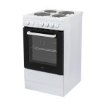 Freestanding Electric Cooker 62L 4 Solid Plate Hobs White - Image 3