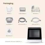 Table Top Dishwasher 5L 6 Programmes Built-In Water Tank White - Image 9