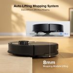 Robot Vacuum Cleaner with Mop 10,000 Pa Suction Dual Anti-Tangle Brushes Black - Image 5