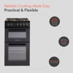 Electric Twin Cavity Cooker 93L 4 Zone Solid Plate Hob Black - Image 3