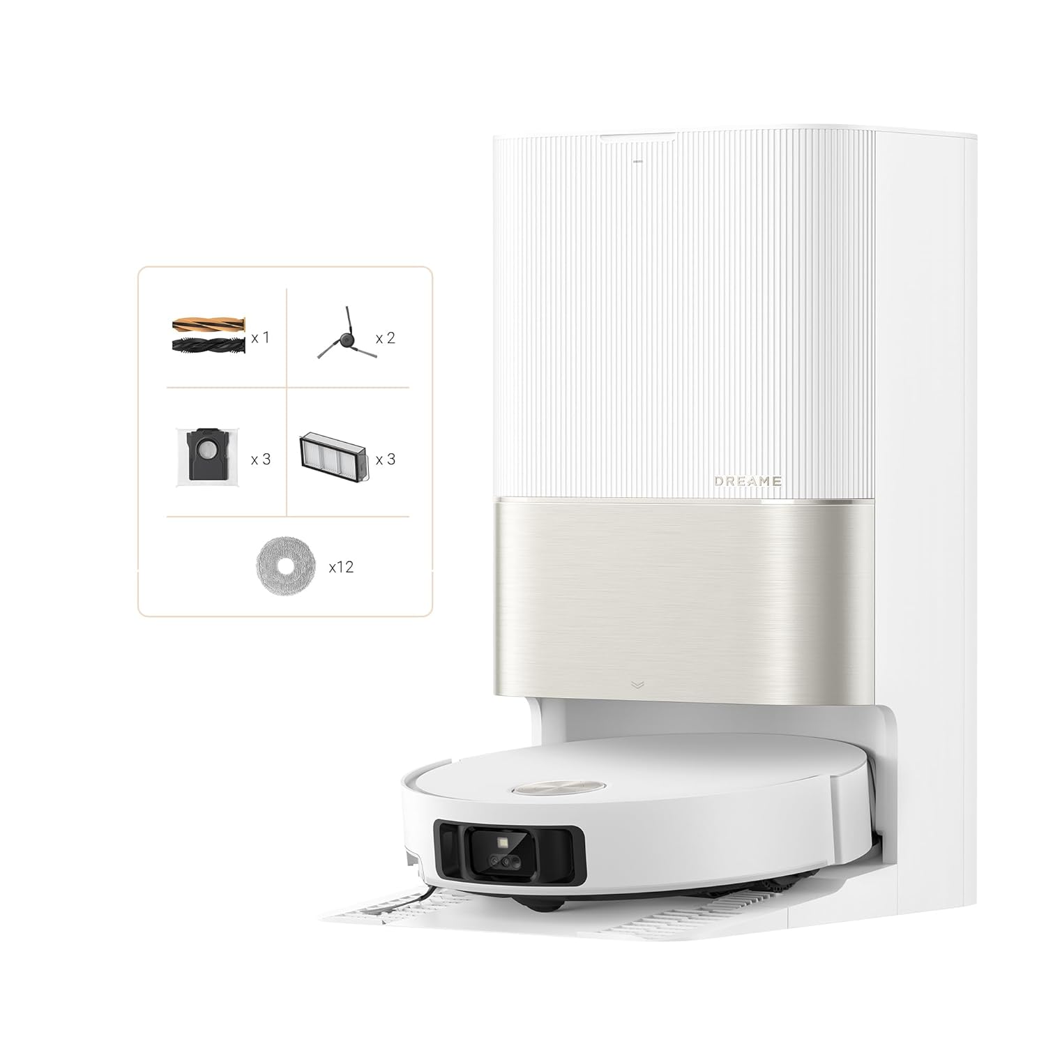 61wMh_5JeRL._SL1500.jpg Robot Vacuum And Mop 20000Pa Conquers Obstacles Up To 2.4In Liftable Brush And Mops White - Image 1