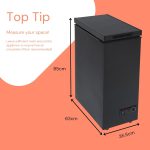 Chest Freezer 60L Slimline Compact Manual Defrost Black - Image 7