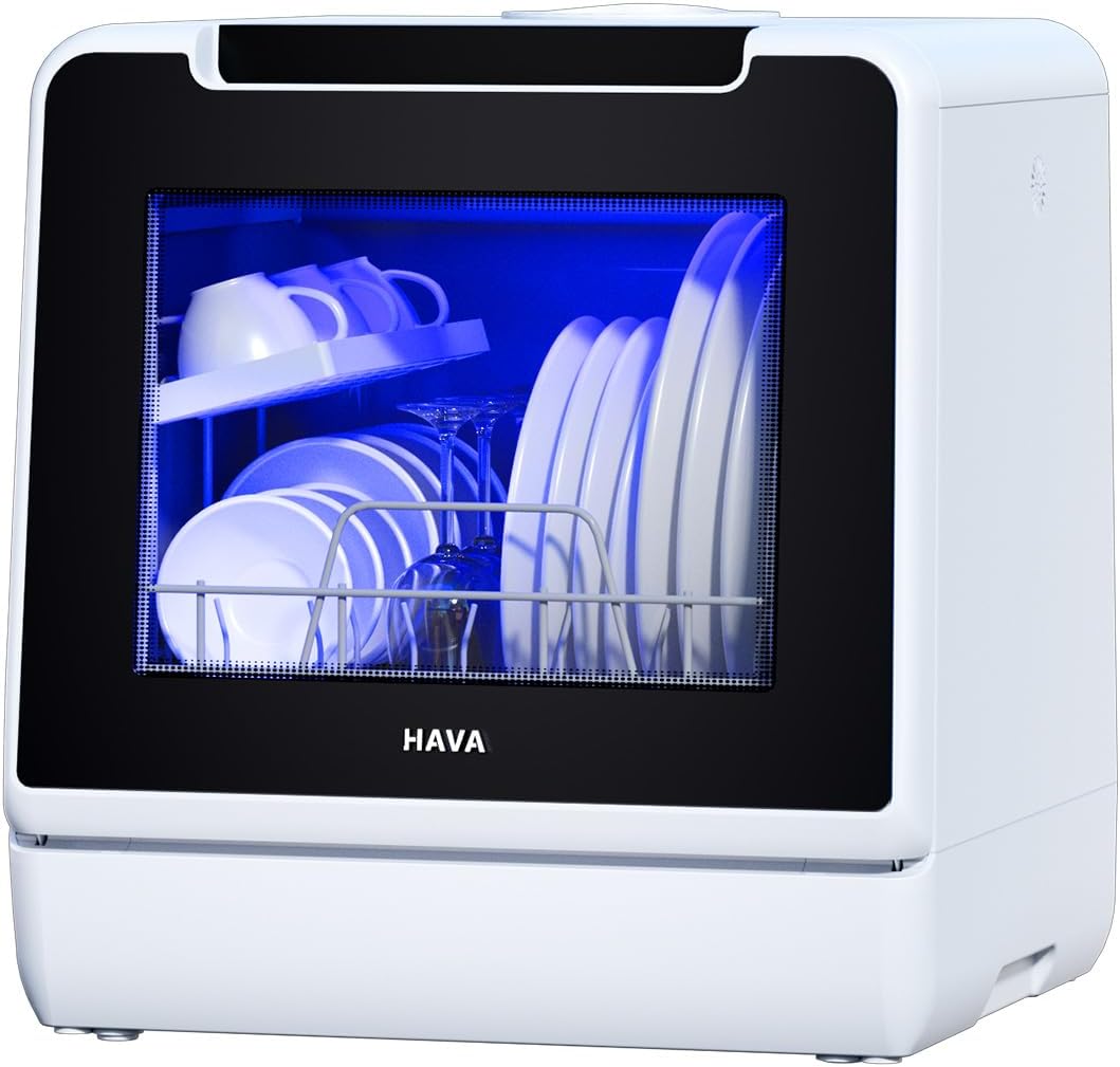 61wzRPiZpVL._AC_SL1200.jpg Table Top Dishwasher 5L Water Tank 8 Programs Child Lock White - Image 1