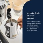 Traditional Pump Espresso Machine 15 Bar Milk Frother Silver - Image 6