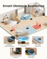 Robot Vacuum Cleaner 5300Pa LiDAR Navigation Auto-Empty Black - Image 7