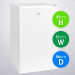Freestanding Undercounter Fridge 114L 50cm White - Image 3