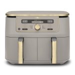 Dual Zone Digital Air Fryer 9.5L 6-in-1 Stone Gold