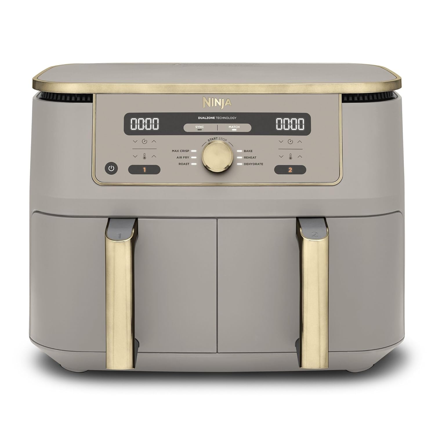 7104lq1KKSL._SL1500.jpg Dual Zone Digital Air Fryer 9.5L 6-in-1 Stone Gold - Image 1