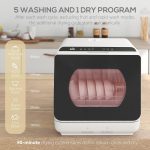 Table Top Dishwasher 6L Built-In Tank 4 Place Settings Touch Control White - Image 4