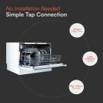 Mini Counter Top Dishwasher 6 Place Settings 7 Cycles White - Image 3