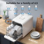 Portable Countertop Dishwasher 5L Tank 9 Programs 37cm Narrow White - Image 3
