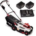 Cordless Lawn Mower 37cm 40V 2x4.0Ah Batteries 6 Heights 35L