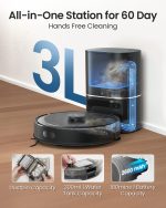 Robot Vacuum Cleaner 5300Pa LiDAR Navigation Auto-Empty Black - Image 5