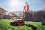 Cordless Lawn Mower 43cm 63L Grass Box 6 Heights Mulching 36V 2 Batteries 2 Chargers - Image 4