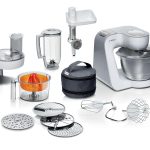 Stand Mixer 7 In 1 1000W 3.9L Bowl 7 Speeds White Silver