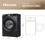 Freestanding Washer Dryer 10.5Kg Wash 6Kg Dry 1400Rpm Black - Image 2