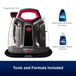 Portable Carpet Cleaner 330W HeatWave Technology Spot Cleaner Titanium/Red - Image 3