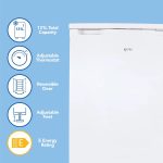 Under Counter Larder Fridge 131L 55cm Reversible Door White - Image 3