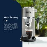 Traditional Pump Espresso Machine 15 Bar Milk Frother Silver - Image 7