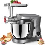 Stand Mixer 1500W 5.5L Tilt-Head 10 Speeds Stainless Steel Bowl Black - Image 9
