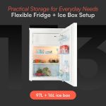 Freestanding Larder Fridge 113L 55cm With Ice Box White - Image 5