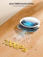 Robot Vacuum Cleaner 7000Pa LiDAR Navigation Auto-Empty White - Image 2