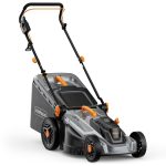 Corded Electric Hover Lawn Mower 1800W 43cm 52L 5 Heights Orange Grey