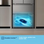 Freestanding French Door Fridge Freezer 485L Total No Frost Silver - Image 7