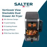 Double Stack Air Fryer 9L 2400W 12 Functions Black - Image 2