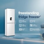 Freestanding Fridge Freezer 256L Frost Free Water Dispenser White - Image 2