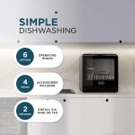 Mini Countertop Dishwasher 5L Touch Control LED Display 6 Programs Black - Image 3
