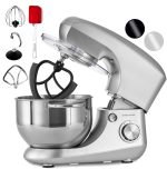 Stand Mixer 1300W 5.5L Stainless Steel Bowl 6 Speeds Pulse Black - Image 9