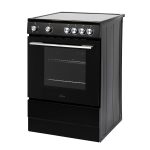 Freestanding Electric Single Cavity Cooker 68L 4 Ceramic Hobs Black - Image 7