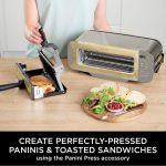 3-in-1 Toaster Grill And Panini Press 7 Functions Flip Design Stone Gold - Image 5
