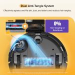 Robot Vacuum And Mop 10000Pa HyperForce Suction Dual Anti-Tangle Black - Image 4