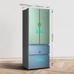 Freestanding French Door Fridge Freezer 485L Total No Frost Silver - Image 3