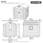 Outdoor Garden Storage Shed 7 X 7 Ft Beige Plastic Steel Frame - Image 8