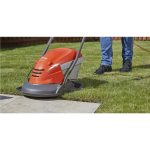 Hover Lawn Mower 25cm 1400W 15L Grass Box 4 Cutting Heights Orange Grey - Image 4
