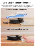 Robot Vacuum And Mop 6000Pa Self-Emptying LiDAR Navigation Black - Image 5