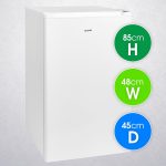 Under Counter Freezer 48cm 60L Freestanding White Reversible Door - Image 3