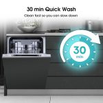 Built-In Dishwasher 10 Place Settings 7 Programs White 30 Min Quick Wash - Image 5