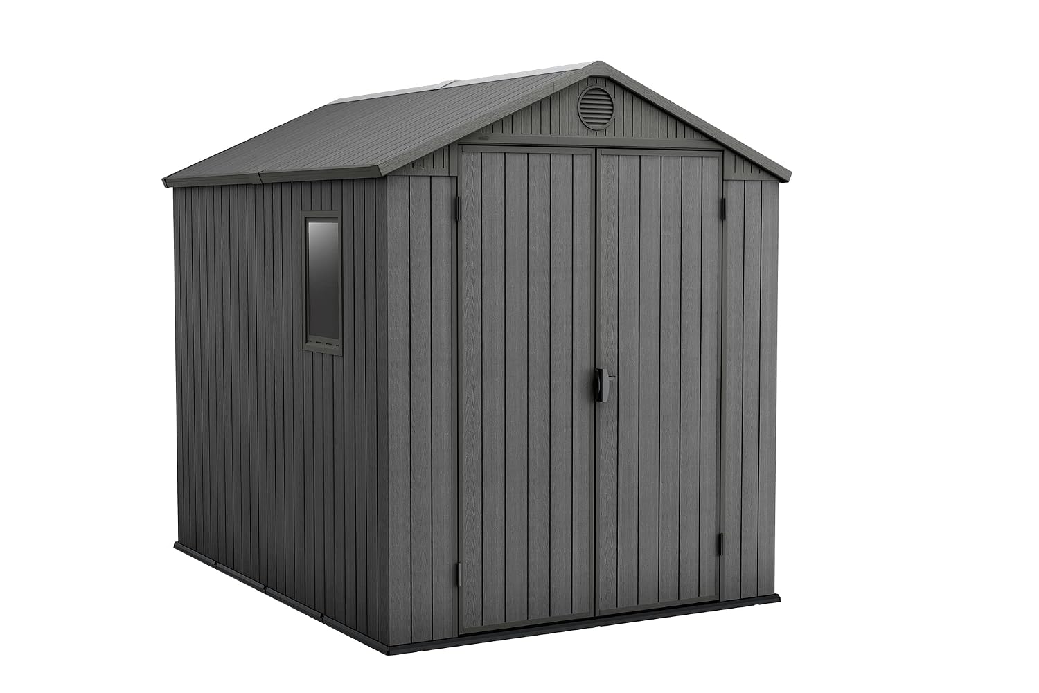 71BuCQTgWPL._SL1500.jpg Outdoor Garden Storage Shed 6 X 8 Ft Grey Resin Double Doors - Image 1