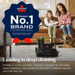 Portable Carpet Cleaner 16,400Pa Suction Dual Tank Black - Image 2