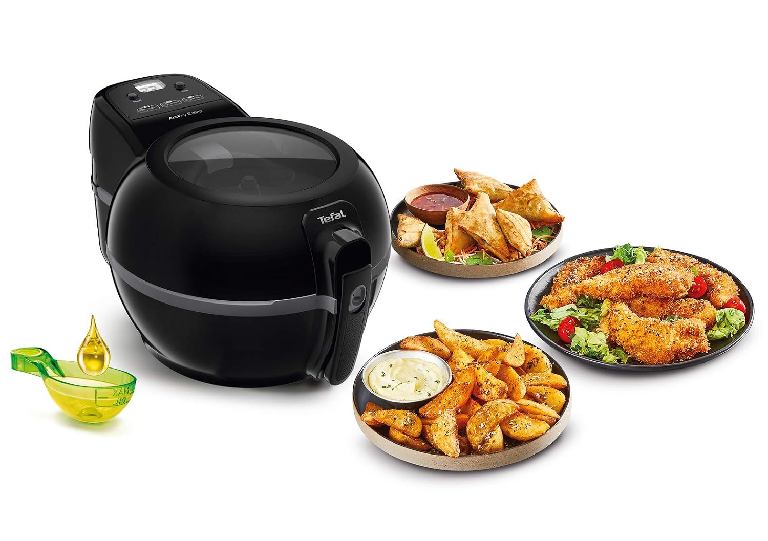 71ChZSWQGxL._SL1500.jpg Air Fryer 1.2kg Capacity 1550W 6 People Low Oil Automatic Scoop Black - Image 1