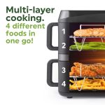 Double Stack Air Fryer 9L 2400W 12 Functions Black - Image 9