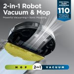 Robot Vacuum & Mop 2-in-1 Self-Empty LiDAR Mapping Edge Cleaning Black - Image 3